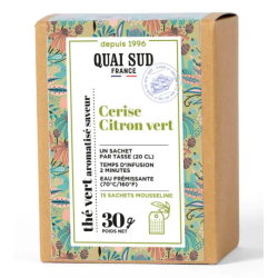 THÉ VERT CERISE CITRON VERT - BOÎTE 15 INFUSETTES - QUAI SUD