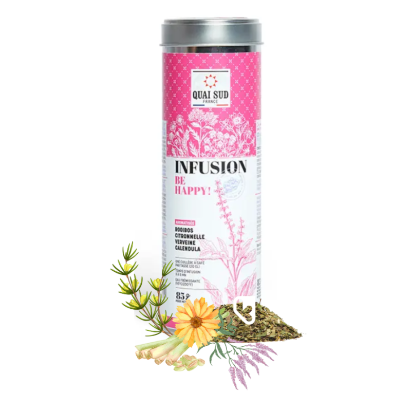 INFUSION BE HAPPY - BOÎTE RONDE 85G - QUAI SUD
