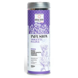 Infusion - Violette in love - Rooibos, Violette, Framboise, Coquelicot - Boîte 100g - QUAI SUD