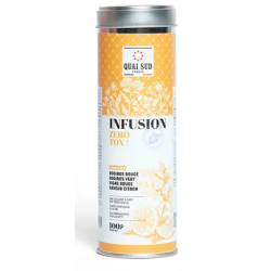 Infusion - Zéro Tox - Rooibos rouge, Rooibos vert, Vigne rouge, Citron - Boîte 100g - QUAI SUD