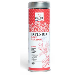 Infusion - Love Paradise - Rooibos, Café, Cannelle, Orange - Boîte 125g - QUAI SUD