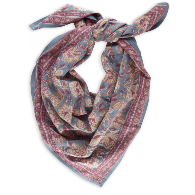 GRAND FOULARD - MATIRA -AZUL - BINDI ATELIER