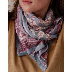 GRAND FOULARD - MATIRA -AZUL - BINDI ATELIER