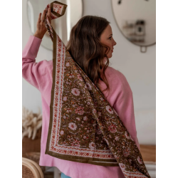 GRAND FOULARD INDIEN - KIALA BISCUIT - BINDI ATELIER