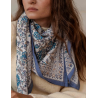 GRAND FOULARD INDIEN - KIALA CÉLESTE - BINDI ATELIER