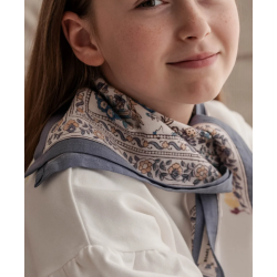 PETIT  FOULARD INDIEN - KIALA CÉLESTE - BINDI ATELIER