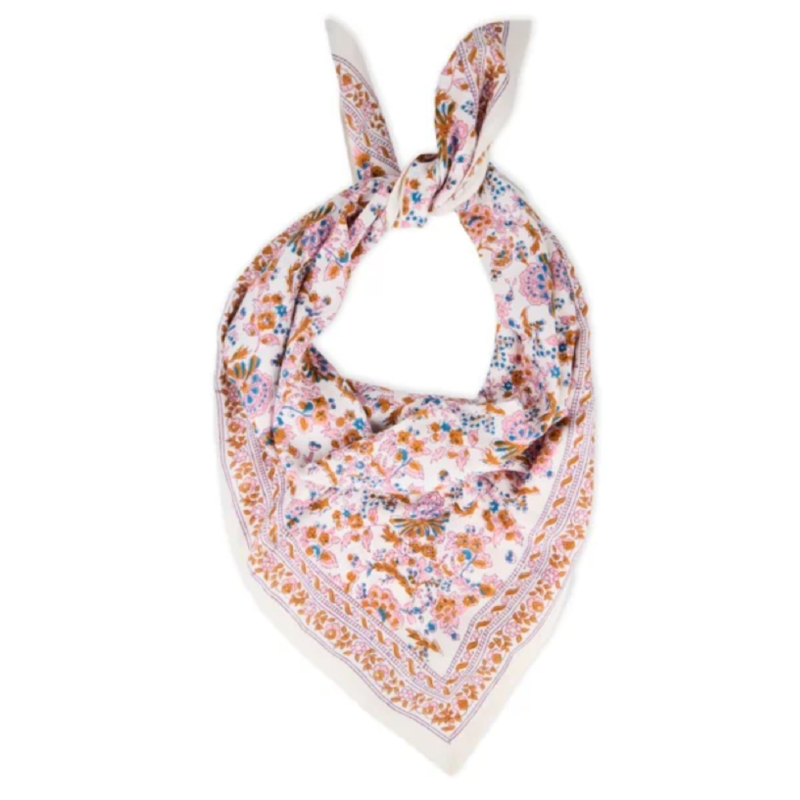 GRAND FOULARD INDIEN - KIALA  BLOOM - BINDI ATELIER