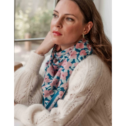 GRAND FOULARD INDIEN - POSY OPALE - BINDI ATELIER