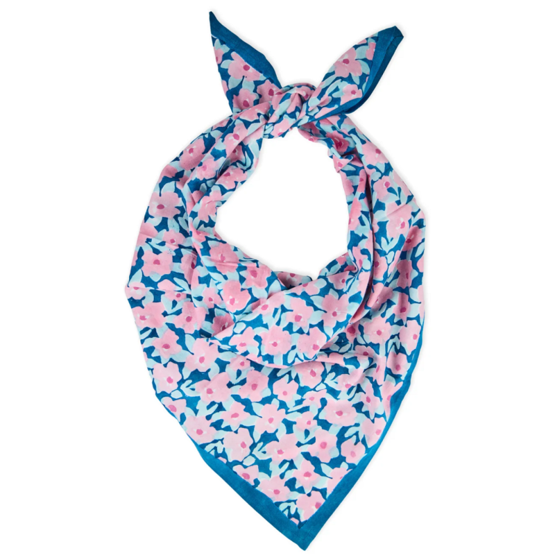 GRAND FOULARD INDIEN - POSY OPALE - BINDI ATELIER