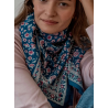 GRAND FOULARD INDIEN - EDEL AQUA - BINDI ATELIER