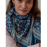 GRAND FOULARD INDIEN - EDEL AQUA - BINDI ATELIER