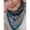 PETIT  FOULARD INDIEN - EDEL AQUA  - BINDI ATELIER