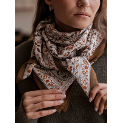 GRAND FOULARD INDIEN - EDEL AMBRE - BINDI ATELIER