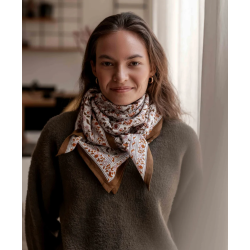 GRAND FOULARD INDIEN - EDEL AMBRE - BINDI ATELIER