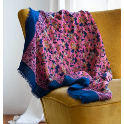 FOULARD EN LAINE - OUNA PINK - BINDI ATELIER