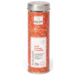 Thé noir de Noël (Orange-Cannelle) - Boîte ronde 75g - QUAI SUD