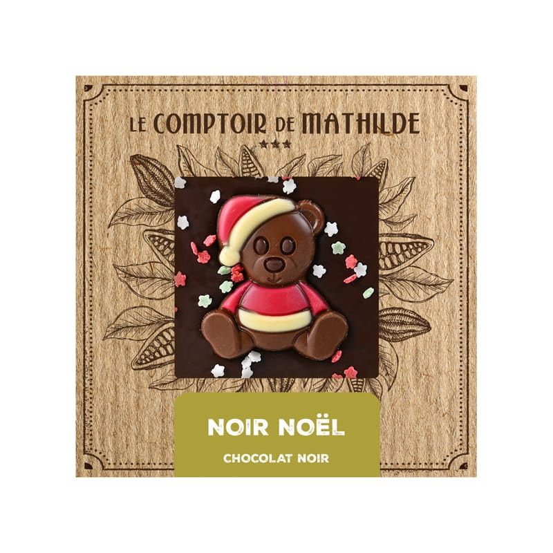 TABLETTE CHOCOLAT NOIR NOËL - 80G - LE COMPTOIR DE MATHILDE