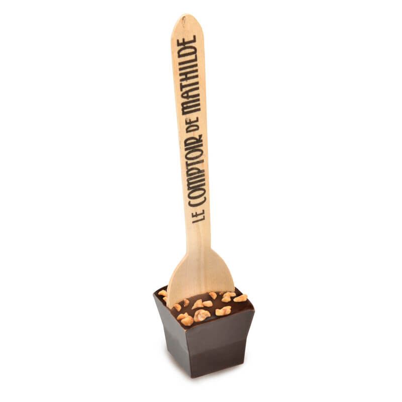 Cuillère Chocolat chaud - Chocolat noir noisettes caramélisées - 30G - LE COMPTOIR DE MATHILDE