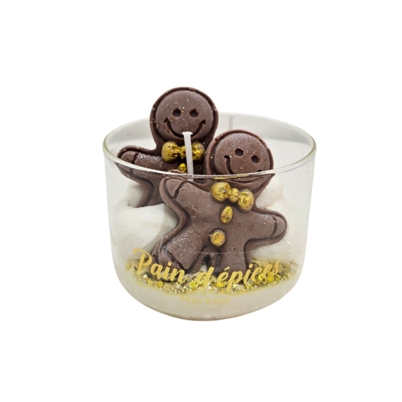 BOUGIE 2 MÈCHES FAMILLE PAIN D'ÉPICES - PEAU D'ÂNE