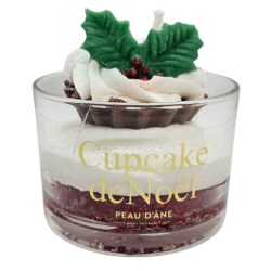 BOUGIE CUPCAKE NOEL FRAISE 2025 - PEAU D'ÂNE