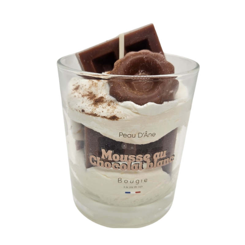 BOUGIE MOUSSE AU CHOCOLAT BLANC - PEAU D'ANE