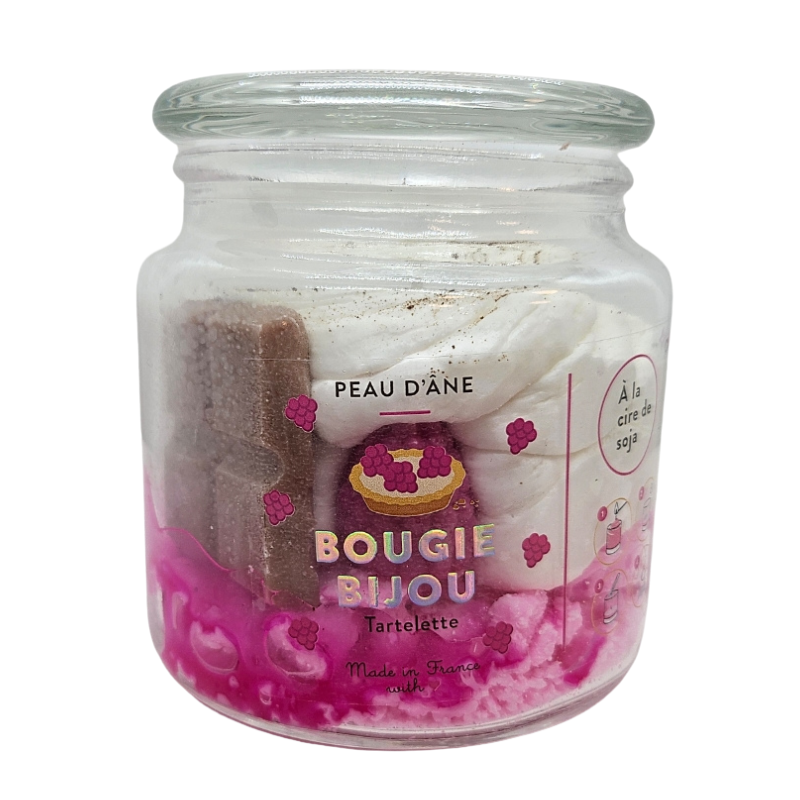 BOUGIE BIJOU GOURMANDE TARTELETTE FRAMBOISE - PEAU D'ÂNE