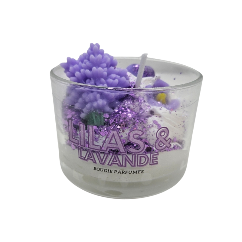 BOUGIE VERRINE LILAS ET LAVANDE - PEAU D'ÂNE