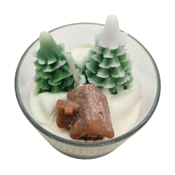 BOUGIE VERRINE MONTAGNE EN NEIGE - PEAU D'ÂNE