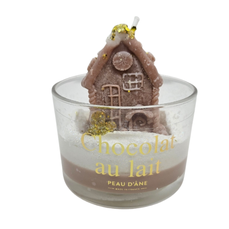 BOUGIE VERRINE CHOCOLAT AU LAIT- PEAU D'ÂNE