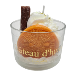 BOUGIE VERRINE GÂTEAU D'HIVER ORANGE CANNELLE - PEAU D'ÂNE