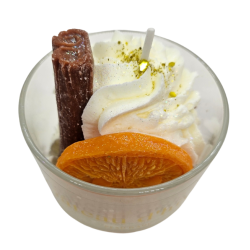 BOUGIE VERRINE GÂTEAU D'HIVER ORANGE CANNELLE - PEAU D'ÂNE