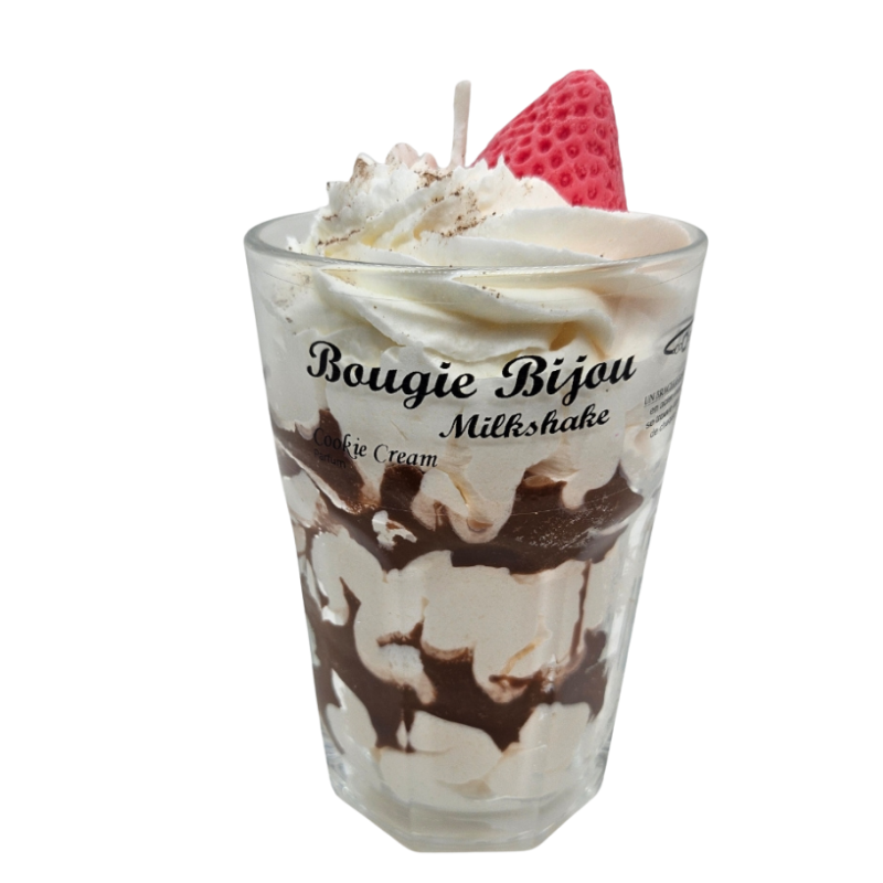 Bougie Milkshake - Cookie Cream - Avec Bijou Strass - PEAU D'ÂNE