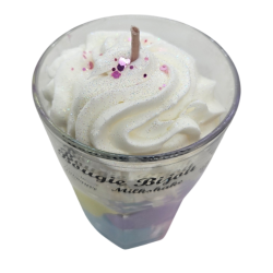 Bougie Milkshake - Guimauve - Avec Bijou Strass - PEAU D'ÂNE