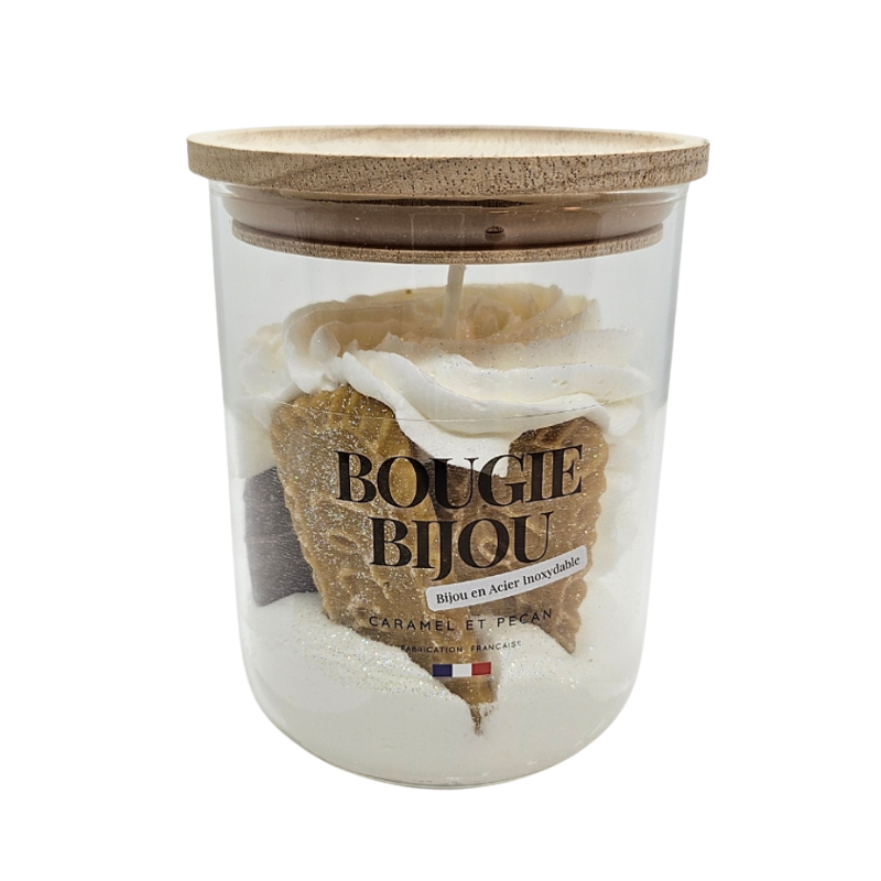 BOUGIE BIJOU BOIS CARAMEL PÉCAN - PEAU D'ÂNE
