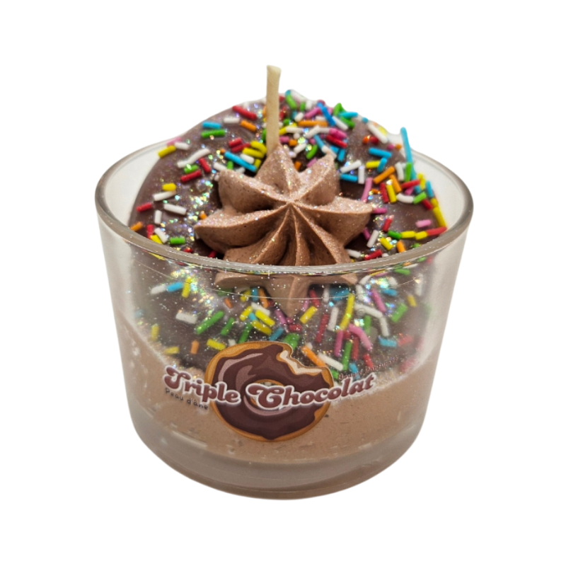 BOUGIE DONUT TRIPLE CHOCO - PEAU D'ÂNE
