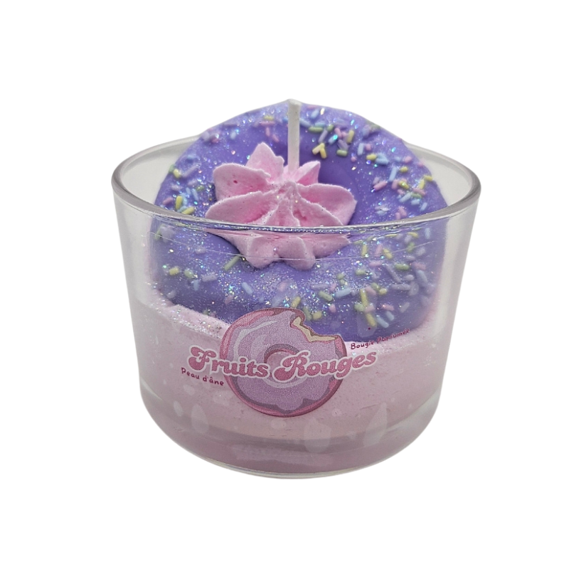 BOUGIE DONUT FRUITS ROUGES - PEAU D'ÂNE