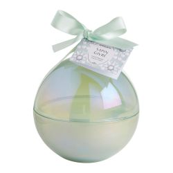 BOUGIE PARFUMÉE DÉCORATIVE - BOULE DE NOEL - Fête Nacrée - SAPIN GIVRÉ- MATHILDE.M