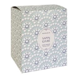 BOUGIE PARFUMÉE DÉCORATIVE - BOULE DE NOEL - Fête Nacrée - SAPIN GIVRÉ- MATHILDE.M