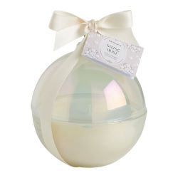 BOUGIE PARFUMÉE DÉCORATIVE BOULE DE NOËL - Fête Nacrée - MUSC IRISE - MATHILDE.M