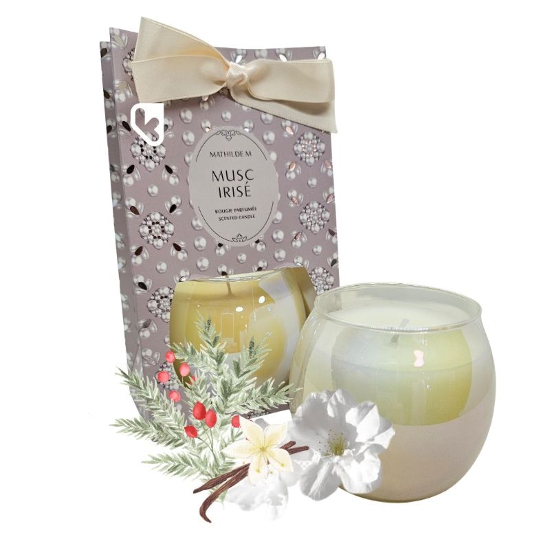 BOUGIE PARFUMÉE 170g - FÊTE NACRÉE - MUSC IRISE - MATHILDE.M