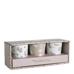 SET DE 3 VERRES - LA RONDE DES PETITS LAPINS - MATHILDE. M