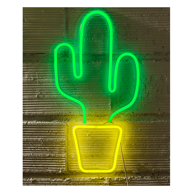 LED NÉON WALL CACTUS - DERRIÈRE LA PORTE
