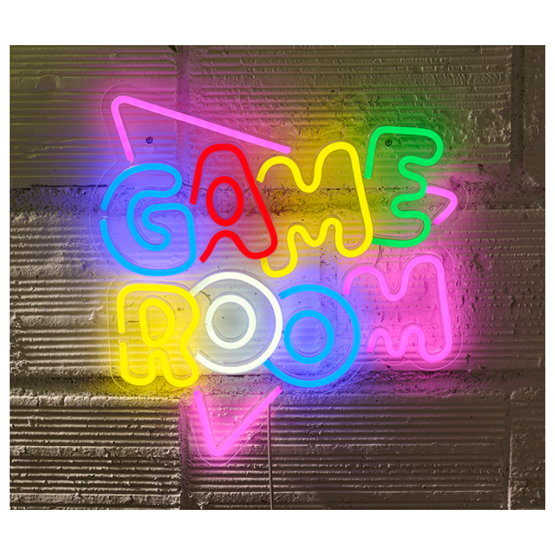 LED NÉON WALL GAME ROOM - DERRIÈRE LA PORTE