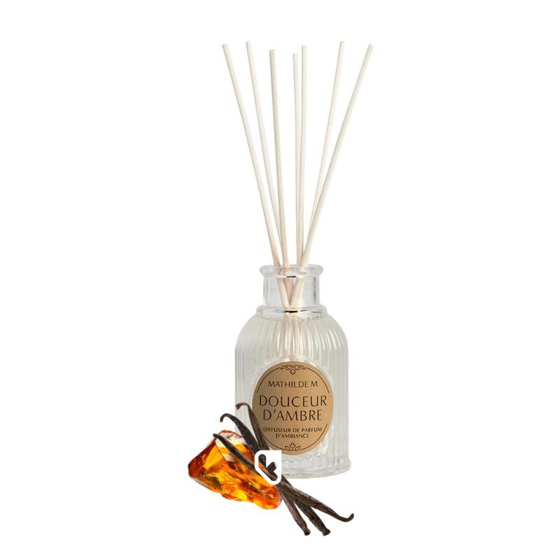 DIFFUSEUR DE PARFUM D'AMBIANCE 90ML - DOUCEUR D'AMBRE - MATHILDE.M