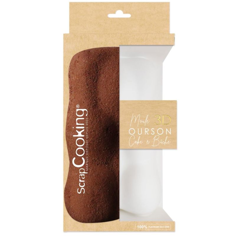 MOULE SILICONE BÛCHE/CAKE "OURSON" - SCRAPCOOKING