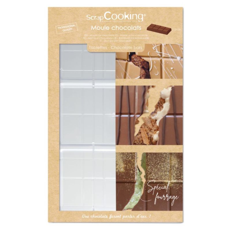 MOULE RIGIDE CHOCOLAT TABLETTES - SCRAPCOOKING