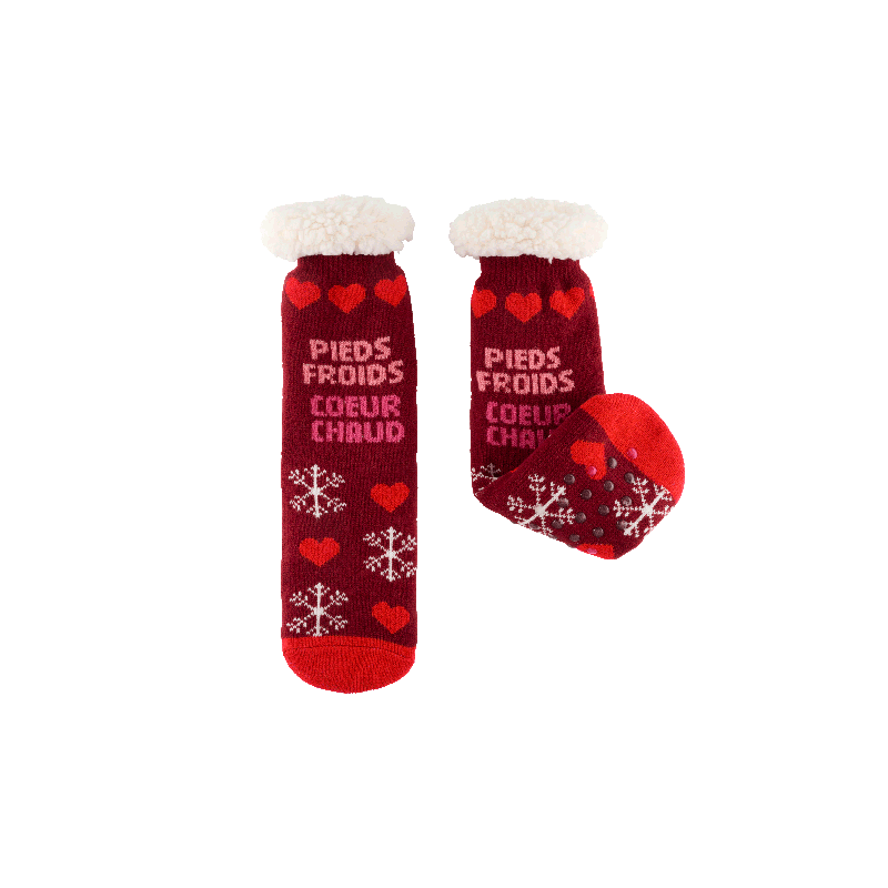 CHAUSSETTES SHERPA - COEUR CHAUD - DERRIERE LA PORTE