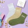 Coffret Trio de Chaussettes à paillettes - Aventurière, Rebelle, Sauvage.