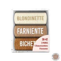 Coffret Trio de Chaussettes à paillettes - Blondinette, Farniente, Bichette.