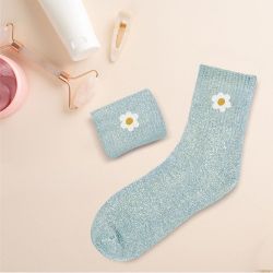 Chaussettes à paillettes - Fleur